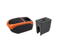 LEOSOX Compatible avec Dacia Spring Renault K-ZE Dacia Spring Accoudoir électrique avec Porte-gobelet USB Accessoires Accoudoir Box (Color : Black-Orange)