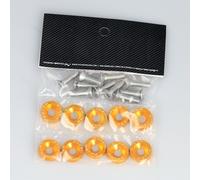 Leosport-10 Pièces/Paquet Jdm Style Aluminium Garde-Boue Rondelles Et 2,2 Pour Honda Civic Integra Rsx Transmettre Eg Dc - Type Yellow