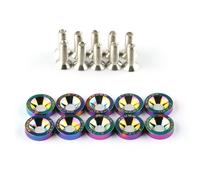 Leosport-10 Pièces/Paquet Jdm Style Aluminium Garde-Boue Rondelles Et 2,2 Pour Honda Civic Integra Rsx Transmettre Eg Dc - Type Neochrome