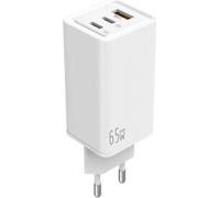 Leotec LECSPH65W3W/ Chargeur mural 2xUSB Type-C/ 1xUSB/ 65W