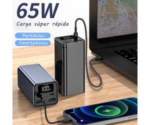 Leotec LEPOW65W20K banque d'alimentation électrique Lithium-Ion (Li-Ion) 20000 mAh Noir