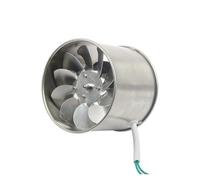 LEOTNNDQ 1 pièces 4 Pouces Tuyau en Acier Inoxydable Ventilateur d'échappement fenêtre Conduit Air Ventilation Ventilateur Toilette Cuisine Ventilateur Booster extracteur 100mm(No Cover)