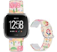 Leotop Bracelet de montre de rechange en silicone souple de 23 mm avec motif de dessin animé compatible avec Fitbit Versa 2/Versa/Fitbit Versa Lite/SE pour homme et femme (Mermaid)