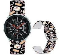 Leotop Bracelet de sport en silicone souple de 22 mm compatible avec Samsung Galaxy Watch 3 45 mm/Galaxy Watch 46 mm/Gear S3 Frontier pour femmes et hommes., 22mm, Silicone, Pas de gemme