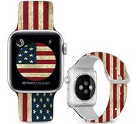Leotop Bracelets de sport en silicone compatibles avec iWatch Ultra Series SE 10, 9, 8, 7, 6, 5, 4, 3, 2, 1. (Drapeau national, 42 mm (Series 10) / 41 mm / 40 mm / 38 mm