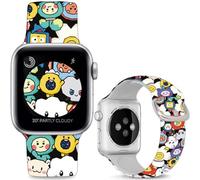 Leotop Bracelets de sport en silicone compatibles avec iWatch Ultra Series SE 10, 9, 8, 7, 6, 5, 4, 3, 2, 1. (Egg Party, 42 mm (Series 10) / 41 mm / 40 mm / 38 mm