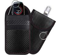 LEOUEANR Lot de 2 pochettes Faraday antivol pour clés, bloqueur de signal RFID de qualité supérieure pour ntrée sans oque de protection pour la sécurité du véhicule