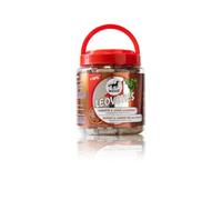 Leovet Leoveties Carotte & Huile de Lin pressée à froid | 1,1 kg | Aliment complémentaire pour chevaux | Friandises pour l'entraînement ou comme récompense | Sans arômes artificiels | Conforme ADMR
