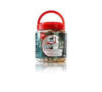 Leovet Leoveties pur sans céréales | 1,1 kg | Complément alimentaire pour chevaux | Pour l'entraînement ou comme récompense | Avec luzerne, tourteau de lin, pomme et granulés de foin | Conforme ADMR