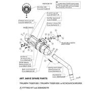 LeoVince Collier de serrage de rechange pour pot d'échappement LV ONE Evo SFB1, carbone