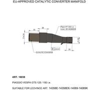 Leovince Convertisseur Catalytique Vespa 16038