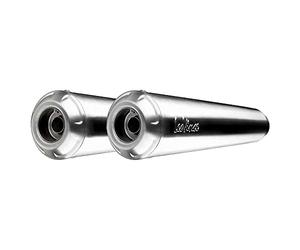 LeoVince Lot de 2 silencieux d'échappement Classic Racer, acier inoxydable, Ø 50 mm, gauche et droite, universel