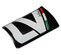 LeoVince LV-10 Autocollant de rechange pour pot d'échappement en carbone résistant à la chaleur 78,8 x 53 mm