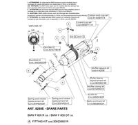 LeoVince S0237 Kit de rivets de rechange avec rivets pour système d'échappement