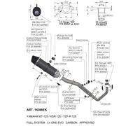 LEOVINCE SCARICO COMPLETO LV ONE EVOCARBON YAMAHA MT-125 21-23