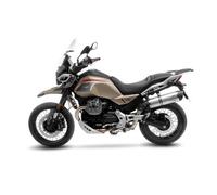 Leovince Lv One Evo Black Edition Moto Guzzi V85 850 Tt 18-26 Homologated Muffler Argenté Homologated