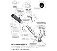 LeoVince Support d'échappement de rechange en acier inoxydable pour Kawasaki Z 650 / NJ 650