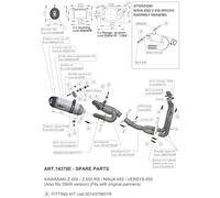 LeoVince Support d'échappement de rechange pour système d'échappement Kawasaki Versys 650