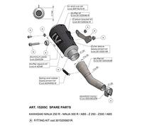 LeoVince Support d'échappement de rechange pour système d'échappement Kawasaki Z 300