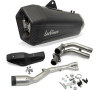 LeoVince Système complet en acier inoxydable SBK LV-12 noir pour YAMAHA TMAX 560/TECH MAX avec catalyseur