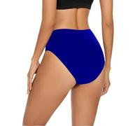 Leovqn Maillot de Bain menstruel Femme, Culotte Menstruelle Piscine UPF 50+ Bikini pour Regle Plage Slip Ado, Bleu S