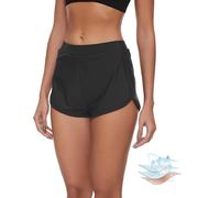 Leovqn Short de Bain menstruel Maillot de Bain Anti-fuites Bas de Bikini intégré Imperméable UV 50+ Adolescente, Gris S