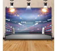 Leowefowa Toile de fond en vinyle pour arène de lutte - 1,5 x 0,9 m - Décoration de fête d'anniversaire - Pour homme et garçon - Fournitures d'anniversaire - Portrait - Accessoires de studio photo