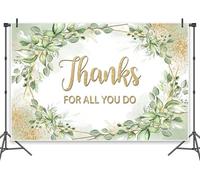 Leowefowa Toile de fond en vinyle « Thanks for All You Do » pour séance photo, 3,7 x 3 m - Inscription « Thanks for All You Do » - Toile de fond pour photographie de retraite, fête nationale des