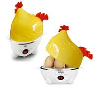 Leoyee Cuiseur à œufs électrique, Mignon poussin 1-7 Oeufs Capacité Machine à Petit Déjeuner Bouilleur d'oeufs Avec Fonction d'arrêt Automatique (Jaune Blanc)