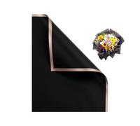 Leoyoubei Lot de 20 feuilles de papier cadeau en forme de fleur, emballage cadeau étanche ou emballage cadeau, peuvent être emballés des deux côtés, bouquet de fleuriste, matériau 58,4 cm (bord doré,
