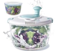 LEPCY Essoreuse à salade, bol durable qui ne se fissure jamais. Essoreuse à laitue de grande capacité de 4,8 l, essoreuse à légumes, fruits avec couvercle de rangement, base antidérapante. Cadeaux