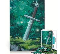 L'épée dans la forêt Puzzle de 1000 pièces pour Adolescents Jeu de réflexion Découpe de précision pour Les fêtes 38x26cm