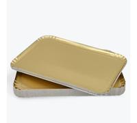 lepetitmitron -25 Plateaux en Carton Doré (42x28 cm) Plateaux de Présentation pour Pâtisseries/Amuse-bouches/Buffets