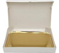 lepetitmitron - boites traiteur + plateau traiteur - or - lot de 25-28x42