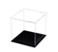 LEPEVNEY Vitrine en acrylique transparent 20 x 20 x 20 cm en plexiglas pour objets de collection, assemblage de comptoir, protection contre la poussière, vitrine pour figurines, jouets et modèles