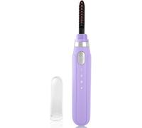 Le'phoqua Recourbe-cils chauffant avec peigne, rechargeable par USB, 3 réglages de température, baguette électrique à chaleur rapide pour une courbure durable, facile à transporter, violet