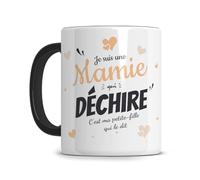 L'épicerie Chérie Mug Cadeau Fête des Mères - Je suis une MAMAN qui déchire - Cadeau super maman - anniversaire femme - Céramique 330ml… (Mamie)
