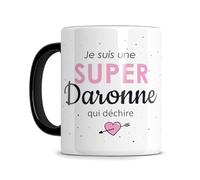 L'épicerie Chérie Mug Je suis une daronne qui déchire - Cadeau future maman - super maman - anniversaire femme - Fête des Mères - Céramique 330ml… (Daronne)