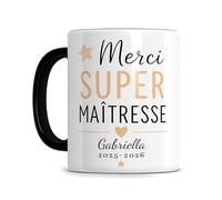 L'épicerie Chérie Mug personnalisable avec Texte STARMUG MAITRESSE, MAITRE, cadeau maitre ou maitresse d'ecole fin d'année - Céramique 330 ml