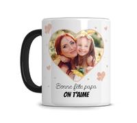 L'épicerie Chérie Mug Personnalisé photo et texte ORIGINAL STARMUG LOVE Cadeau Fête des Mères et Fête des Grands Mères - Maman et mamie - Anniversaire femme- Céramique 330ml (Beige)