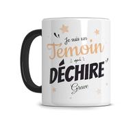 L'épicerie Chérie Mug témoin qui déchire - Cadeau temoin de mariage, annonce témoin de mariage, tasse temoin, demande temoin mariage - Céramique 330ml