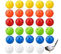 Lepidi 30 Pièces Pratique des Balles de Golf, Balle de Golf Couleur, Coloré Plastique 26 Trous Balles de Golf Creuses Air Flow pour Swing Practice, Driving Range (6 Couleurs)