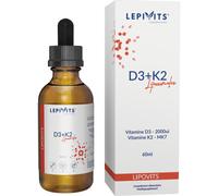 Lepivits D3 K2 Liposomales Vegan Vitamines D3 Et K2 MK 7 Os Immunité Et Coagulation 60ml