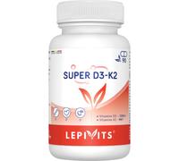 Lepivits Super D3 K2 Vitamine D3 2000UI Et K2 MK 7 Os Et Immunité 90 Gélules Végétales
