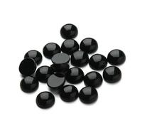 LEPIZ Lot de 10 cabochons ronds en onyx de 2, 4, 6, 8, 10, 12, 14, 16, 18, 20 et 25 mm, perles en pierre naturelle pour la fabrication de bijoux, pendentifs, bracelets, DIY, 10 pièces de 10 mm