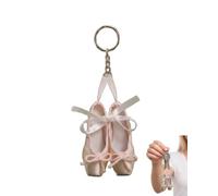 LEPJOS Porte-clés Mini Chausson de Danse, 1 Pièce Double Chaussons de Ballet, Cadeau Idéal pour Prof de Danse et Danseuse, Pendentif de Sac de Sport avec Mousqueton de Qualité
