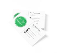 lepni.me Cartes de remerciement Personnalisées pour les bons clients des propriétaires de petites entreprises et de boutiques en ligne avec votre Nom Cartes de vœux vertes Brillant Mat, Laminé