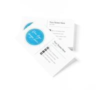 lepni.me Cartes de remerciement Personnalisées pour les bons clients des propriétaires de petites entreprises et de boutiques en ligne avec votre Nom Cartes de vœux bleues Brillant Mat, Laminé
