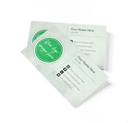 lepni.me Cartes de remerciement Personnalisées pour les bons clients des propriétaires de petites entreprises et de boutiques en ligne avec votre Nom Cartes de vœux à fleurs vertes Brillant Mat