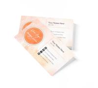lepni.me Cartes de remerciement Personnalisées pour les bons clients des propriétaires de petites entreprises et de boutiques en ligne avec votre Nom Cartes de vœux à la fleur d'oranger Brillant Mat